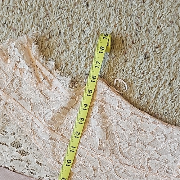 Babaton Powdered Light Pink Lace Short V Tapered Dress Sz. 8 - Picture 9 of 11